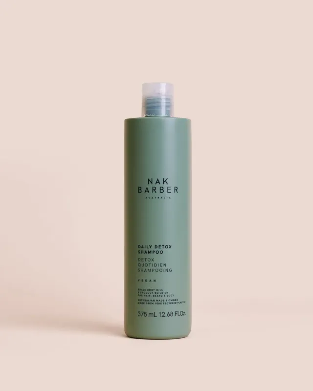 NAK Barber Daily Detox Shampoo fet hodebunn