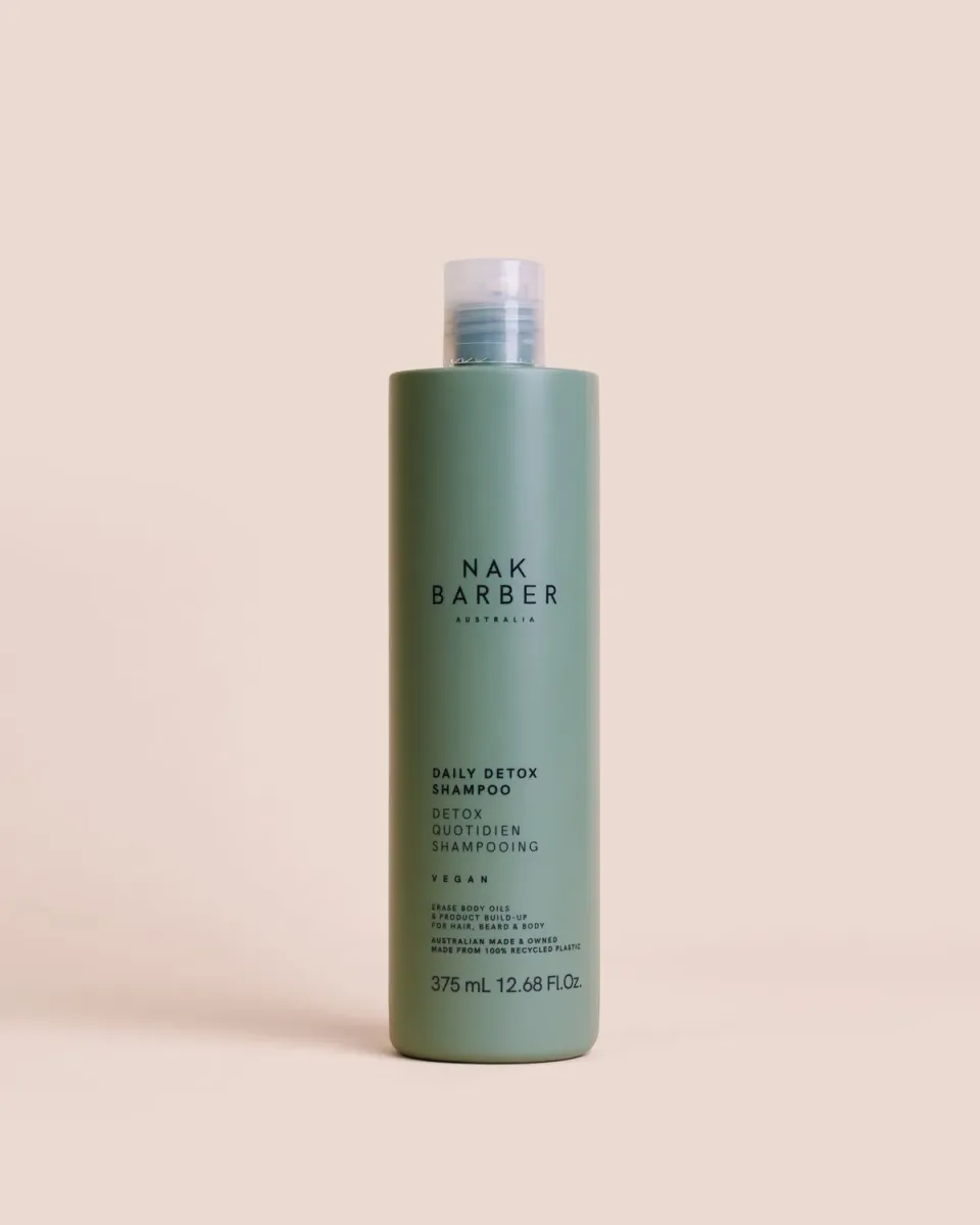 NAK Barber Daily Detox Shampoo fet hodebunn