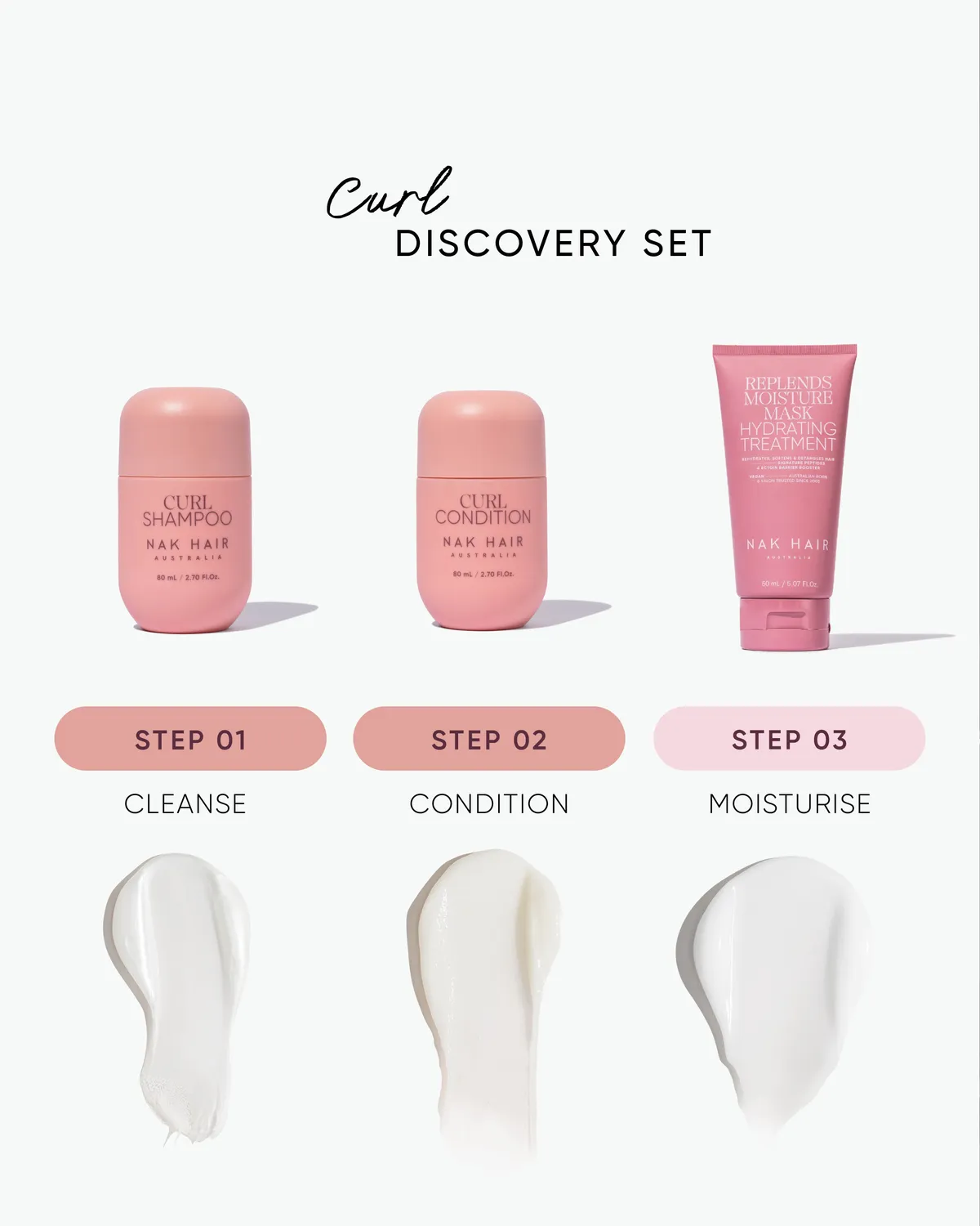 NAK Curl Discovery krøllesett 3-steg for definisjon