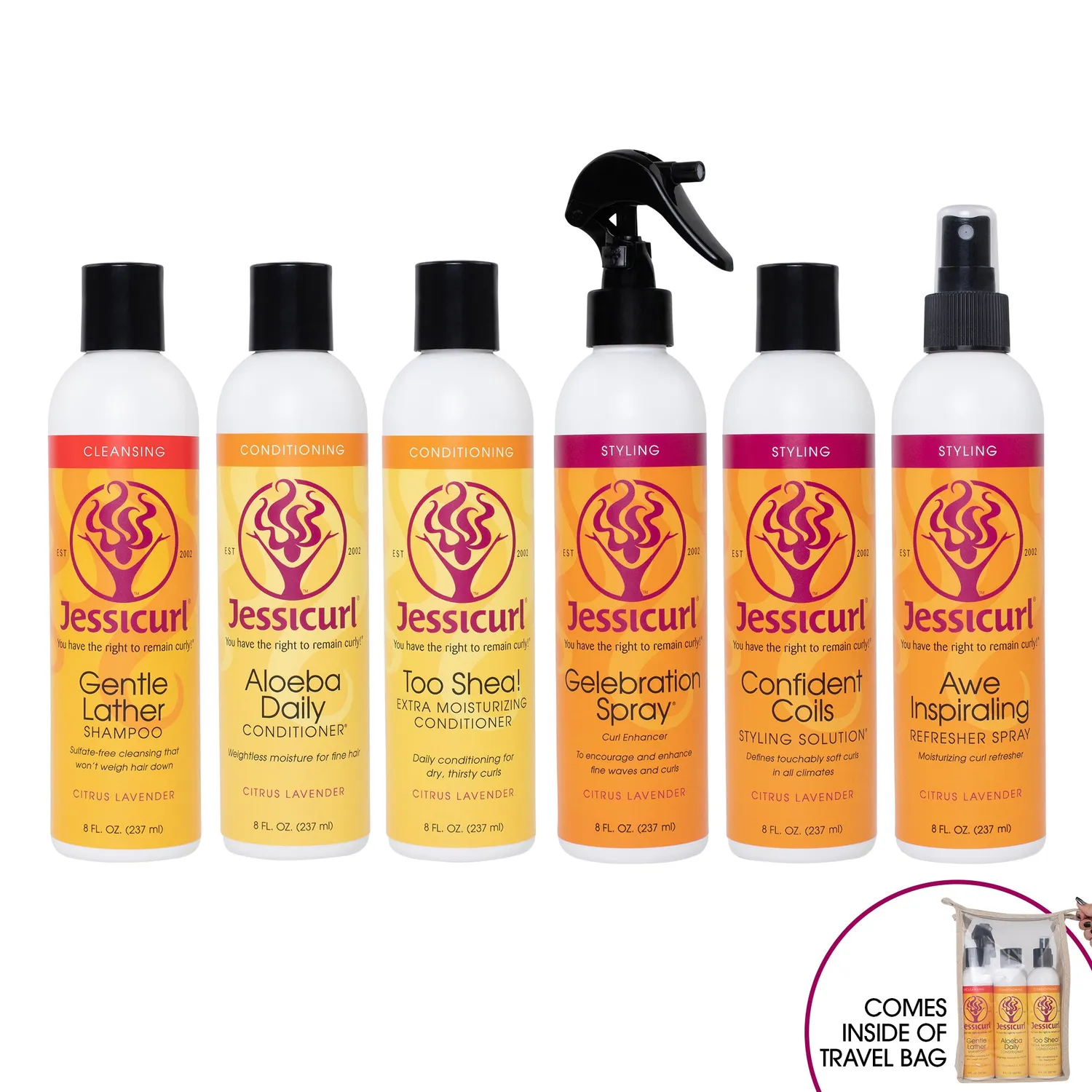 Jessicurl Light & Luminous krøllesett fint hår 6 produkter