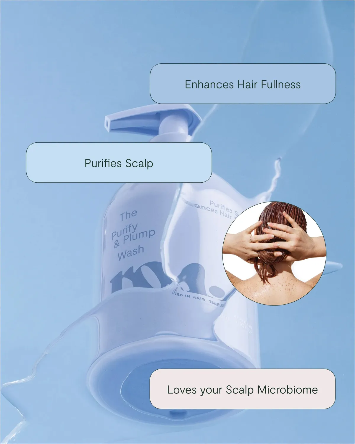 NAK ROH Purify & Plump Wash sjampo fet hodebunn