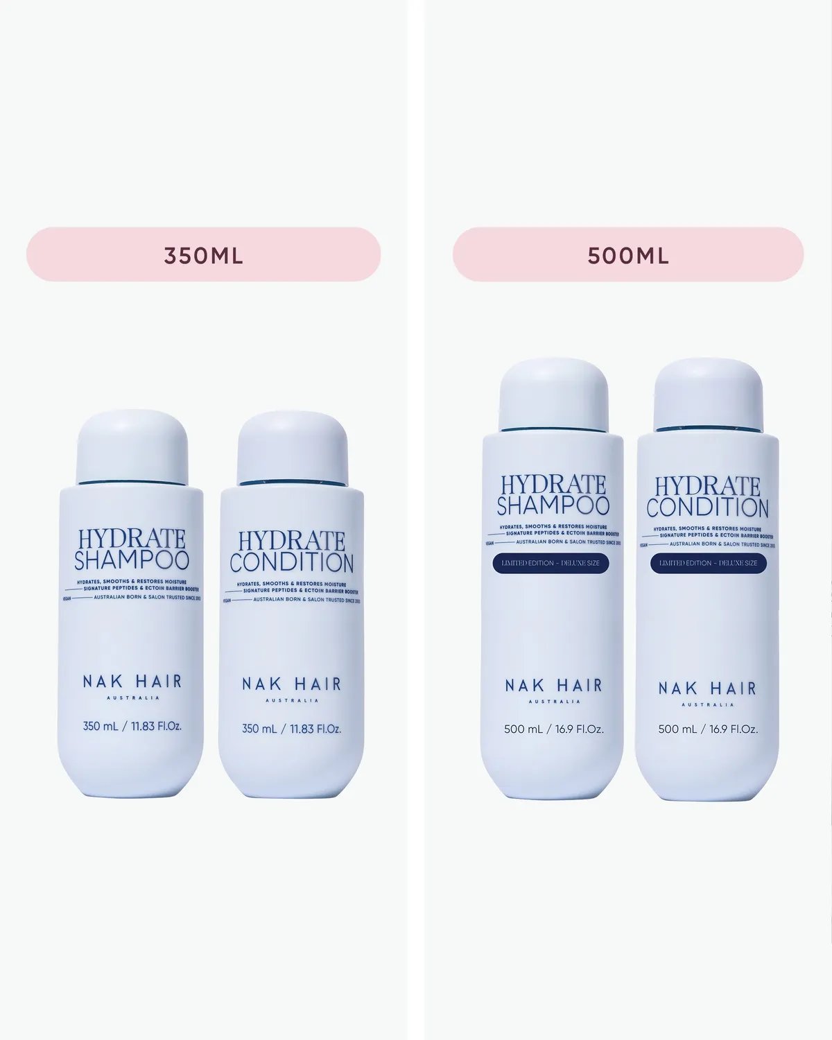 NAK Hydrate Shampoo Condition duo 500 ml fukt